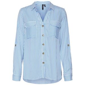 VERO MODA VMBUMPY L/S Shirt New WVN GA NOOS, Ibiza blå/ränder: snow white, S VERO MODA VMBUMPY L/S Shirt New WVN GA NOOS, Ibiza blå/ränder: snow white, S