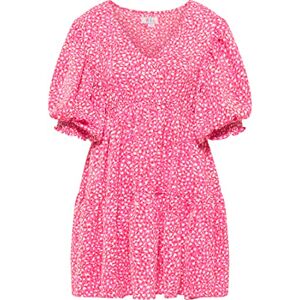 ISHA TRADE isha damer sommarklänning 19323483-IS01, rosa vit, M, Sommarklänning, M ISHA TRADE isha damer sommarklänning 19323483-IS01, rosa vit, M, Sommarklänning, M