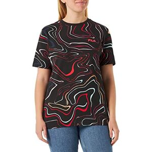FILA Damer SALETTI T-shirt, Black Colour Waves AOP, S, Black Colour Waves Aop, S FILA Damer SALETTI T-shirt, Black Colour Waves AOP, S, Black Colour Waves Aop, S