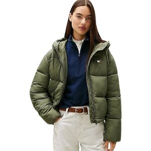 Tommy Jeans TJW damjacka med huva DW0DW21625, grön, L, Grön (tenngrön), L Tommy Jeans TJW damjacka med huva DW0DW21625, grön, L, Grön (tenngrön), L