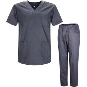 MISEMIYA Unisex Sanitära Uniformer Medicinska Sanitära Uniformer Sanitära Sanitära Set BZ-817-8312, Grå – grå, 5XL MISEMIYA Unisex Sanitära Uniformer Medicinska Sanitära Uniformer Sanitära Sanitära Set BZ-817-8312, Grå – grå, 5XL