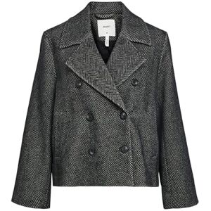 Object Objektet OBJKEILY SHORT JACKA NOOS, Medium grå melange/mönster: svart fiskben, 34 Object Objektet OBJKEILY SHORT JACKA NOOS, Medium grå melange/mönster: svart fiskben, 34