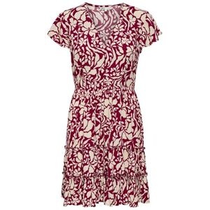 ONLY Onlclaudette Life Ss Mini Dress WVN Noos, Merlot, XXL ONLY Onlclaudette Life Ss Mini Dress WVN Noos, Merlot, XXL