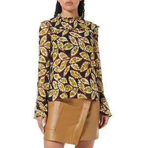Sisley Womens 58Q0LQ020 blus, flerfärgad blommig fantasi 63M, L Sisley Womens 58Q0LQ020 blus, flerfärgad blommig fantasi 63M, L