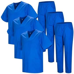 MISEMIYA Förpackning x 3 set unisex sanitära uniform medicinsk sanitära uniformer sanitära set 3-817-8312, Kungsblå 22, 3XL MISEMIYA Förpackning x 3 set unisex sanitära uniform medicinsk sanitära uniformer sanitära set 3-817-8312, Kungsblå 22, 3XL
