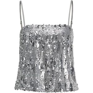 JJXX JACK&JONES JXTARA SL Sequin Top WVN, SILVER, M JJXX JACK&JONES JXTARA SL Sequin Top WVN, SILVER, M