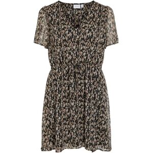 Vila VIFALIA V-hals S/S Short Dress – NOOS, Black/Aop: hazel, 42 Vila VIFALIA V-hals S/S Short Dress – NOOS, Black/Aop: hazel, 42