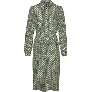 VERO MODA dam Vmnya Catch Ls Calf Shirt klänning WVN klänning, Reseda/Aop: nora, M VERO MODA dam Vmnya Catch Ls Calf Shirt klänning WVN klänning, Reseda/Aop: nora, M