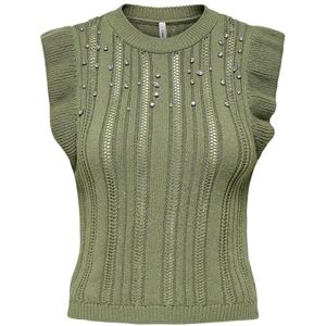 ONLY Onlnewtulle Life Sl Frill Bling Top KNT, Kalamata, M ONLY Onlnewtulle Life Sl Frill Bling Top KNT, Kalamata, M