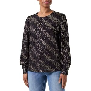 ONLY Damer Onlpella L/S Foil Puff Top JRS långärmad tröja, Svart/detalj: drizzling prickar guld, M ONLY Damer Onlpella L/S Foil Puff Top JRS långärmad tröja, Svart/detalj: drizzling prickar guld, M