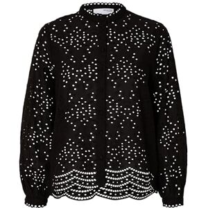 SELECTED FEMME Dam Slftatiana L/S Embr Shirt Noos långärmad blus, svart, 34 SELECTED FEMME Dam Slftatiana L/S Embr Shirt Noos långärmad blus, svart, 34
