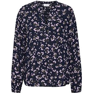 KAFFE Kajalie BBB Blus, Mörkblå/lila liten blomma, XS KAFFE Kajalie BBB Blus, Mörkblå/lila liten blomma, XS
