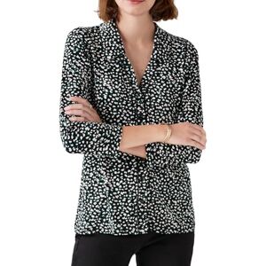 Caroll Tryckt skjorta krage T-shirt, Gran, M Caroll Tryckt skjorta krage T-shirt, Gran, M