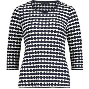 Betty Barclay dam baströja med rund hals, mörkblå/vit, 38 Betty Barclay dam baströja med rund hals, mörkblå/vit, 38
