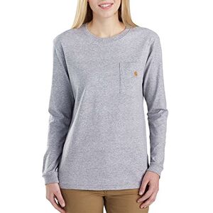 Carhartt Loose Fit Heavyweight långärmad ficka t-shirts för kvinnor, GRÅ, S Carhartt Loose Fit Heavyweight långärmad ficka t-shirts för kvinnor, GRÅ, S