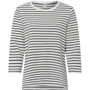 Brax damstil. Bonnie bomull struktur rib randig sweatshirt, 22 marinblå, 44 Brax damstil. Bonnie bomull struktur rib randig sweatshirt, 22 marinblå, 44