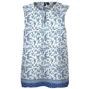 VERO MODA Dam Vmmilan Sl Button WVN Top, Bländande blå/Aop: mira, XS VERO MODA Dam Vmmilan Sl Button WVN Top, Bländande blå/Aop: mira, XS