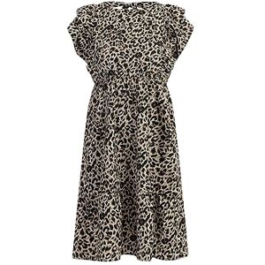 faina Midiklänning för kvinnor med leopardtryck 19226417, beige leo, M, Beige Leo, M faina Midiklänning för kvinnor med leopardtryck 19226417, beige leo, M, Beige Leo, M