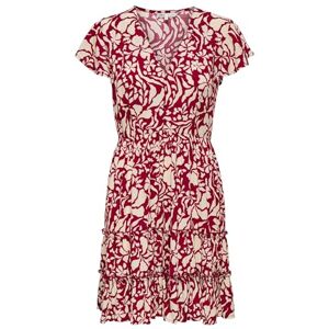 ONLY Onlclaudette Life Ss Mini Dress WVN Noos, Merlot, M ONLY Onlclaudette Life Ss Mini Dress WVN Noos, Merlot, M