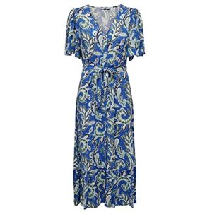 ONLY Onlnova Life S/S Emily Dress AOP Ptm klänning, Bländande blå/Aop: 440 mjuk boho, L ONLY Onlnova Life S/S Emily Dress AOP Ptm klänning, Bländande blå/Aop: 440 mjuk boho, L