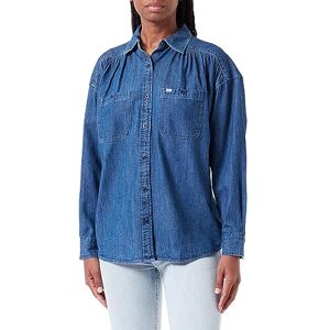 Lee dam front shirt, blå, XXL Lee dam front shirt, blå, XXL