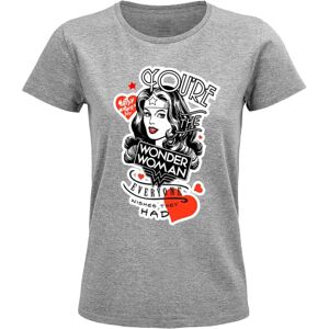 DC Comics "Wonder Woman Happy Mother's Day" WOWOWOWOOTS124 T-shirt dam, grå melange, storlek L, Melange grå, L DC Comics "Wonder Woman Happy Mother's Day" WOWOWOWOOTS124 T-shirt dam, grå melange, storlek L, Melange grå, L