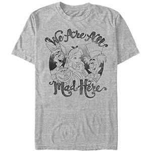 Disney Unisex Alice in Wonderland All Mad Here Organic kortärmad T-shirt, Melange grå, M Disney Unisex Alice in Wonderland All Mad Here Organic kortärmad T-shirt, Melange grå, M