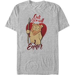 Star Wars Unisex Love Will Endor ekologisk kortärmad t-shirt, melange grå, XXL, Melange grå, XXL Star Wars Unisex Love Will Endor ekologisk kortärmad t-shirt, melange grå, XXL, Melange grå, XXL