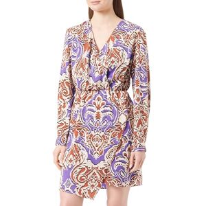 Sisley Klänning, beige/brun/lila mönster 61 W, 38 Sisley Klänning, beige/brun/lila mönster 61 W, 38