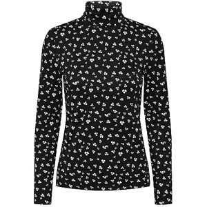 PIECES PCNALA LS High Neck Top BC, Svart/Aop: blomma, M PIECES PCNALA LS High Neck Top BC, Svart/Aop: blomma, M