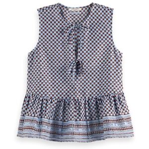 Scotch & Soda Bow detaljer topp, Block Print 248, 38 Scotch & Soda Bow detaljer topp, Block Print 248, 38