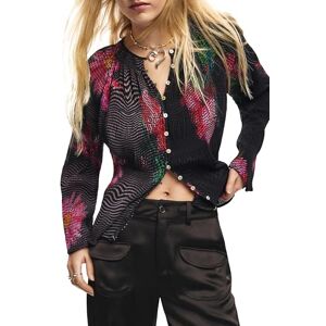 Desigual Långärmad blus från damkollektionen, grå, L Desigual Långärmad blus från damkollektionen, grå, L
