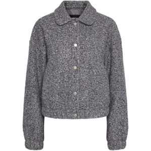 PIECES Pcnadia kort jacka, Medium grå melerad, S PIECES Pcnadia kort jacka, Medium grå melerad, S