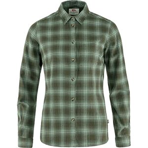 Fjällräven Dam Övik Flannel Shirt W topp, Djup skog patina grön, M Fjällräven Dam Övik Flannel Shirt W topp, Djup skog patina grön, M