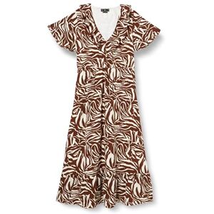 faina damklänning – zebraprint 19226444, brun vit, XL, Brun vit, XL faina damklänning – zebraprint 19226444, brun vit, XL, Brun vit, XL