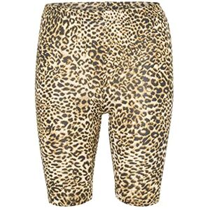 KAFFE dam biker jersey shorts leggings tryck, klassisk sand/svart leopard, XL KAFFE dam biker jersey shorts leggings tryck, klassisk sand/svart leopard, XL