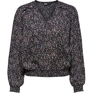 ONLY Kvinnors ONLTIANA L/S Smock TOP WVN NOOS blus, svart/AOP: Lanna Ditsy, S ONLY Kvinnors ONLTIANA L/S Smock TOP WVN NOOS blus, svart/AOP: Lanna Ditsy, S
