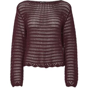 PIECES Pcfallon Ls Boat Neck Knit Bc, tawny port, XS PIECES Pcfallon Ls Boat Neck Knit Bc, tawny port, XS