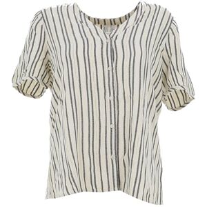 VERO MODA Vmbaya S/S V-hals skjorta WVN Btq Ga, Björk, M VERO MODA Vmbaya S/S V-hals skjorta WVN Btq Ga, Björk, M