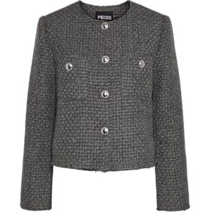 PIECES Pcnua Ls Boucle Jacka Pa, Mörkgrå melange, L PIECES Pcnua Ls Boucle Jacka Pa, Mörkgrå melange, L