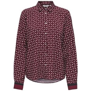 ONLY Onlveda Border L/S Shirt WVN, zinfandel, M ONLY Onlveda Border L/S Shirt WVN, zinfandel, M