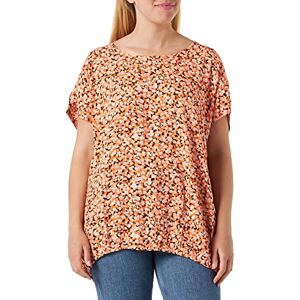 Kaffe Curve Kcsonna Stanley blus för dam, Vermiliion/Lupine blomma, 46/Stor Kaffe Curve Kcsonna Stanley blus för dam, Vermiliion/Lupine blomma, 46/Stor