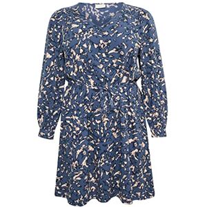 Kaffe Curve Kcvella klänning casual dam, Vintage indigo/krita tryck, 48/Stor Kaffe Curve Kcvella klänning casual dam, Vintage indigo/krita tryck, 48/Stor