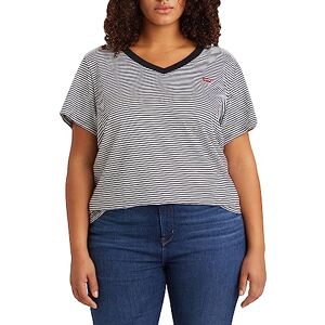 Levi's dam T-Shirt Plus Size V-Neck Tee, Raita Stripe Caviar, XXL Levi's dam T-Shirt Plus Size V-Neck Tee, Raita Stripe Caviar, XXL