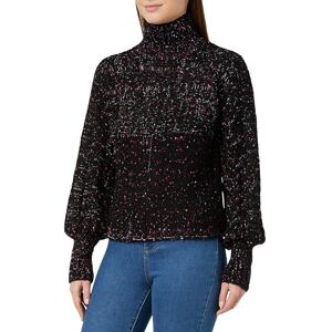 NALLY Stickad damtröja 12419549-NA02, svart rosa, M/L, Svart rosa, M/L NALLY Stickad damtröja 12419549-NA02, svart rosa, M/L, Svart rosa, M/L