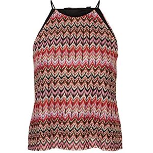 VERO MODA Dam VMDICTE halterneck JRS topp, bittersweet/mönster: benbenbenben+marinblå b + snö + etc, XS, Bittersweet/mönster: bon + marinblå B + snö W + etc, XS VERO MODA Dam VMDICTE halterneck JRS topp, bittersweet/mönster: benbenbenben+marinblå b + snö + etc, XS, Bittersweet/mönster: bon + marinblå B + snö W + etc, XS