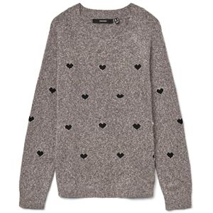 VERO MODA Vmdoffy Intarsia Ls O-NCK Pullov Ga Noos, Måne kjol, S VERO MODA Vmdoffy Intarsia Ls O-NCK Pullov Ga Noos, Måne kjol, S