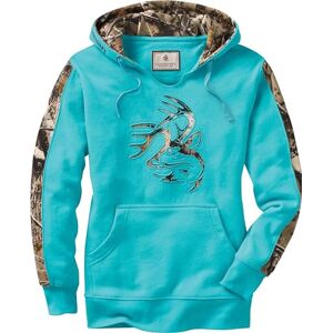 Legendary Whitetails Huvtröja med kamouflage för kvinnor, plusstorlek, Outfitter-hoodie, Glacier, storlek 1X Legendary Whitetails Huvtröja med kamouflage för kvinnor, plusstorlek, Outfitter-hoodie, Glacier, storlek 1X