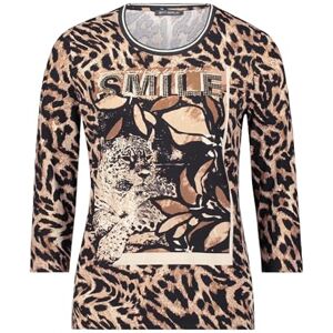 Betty Barclay T-shirt för kvinnor, Svart/beige, 38 Betty Barclay T-shirt för kvinnor, Svart/beige, 38