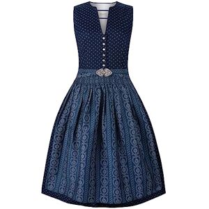 Stockerpoint dam Dirndl Ellie I storlek 32–48 I Traditionell klänning med förkläde och kärleksfulla detaljer I 100% bomull I Andningsbar och lättskött I Perfekt för dräkter och festligheter, Mörkblå Stockerpoint dam Dirndl Ellie I storlek 32–48 I Traditionell klänning med förkläde och kärleksfulla detaljer I 100% bomull I Andningsbar och lättskött I Perfekt för dräkter och festligheter, Mörkblå